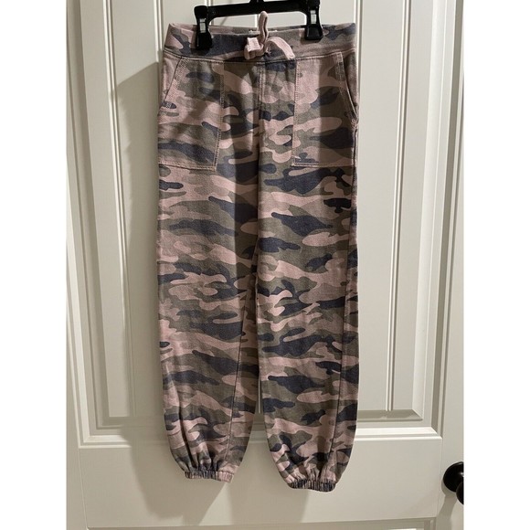 C&C California Kids Girls Sz M 7/8 Joggers Pink Camouflaged - Picture 1 of 4